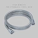 60-inch Shower Hose Replacement, 304 Stainless Steel Hand Held Shower Hose Chrome With Brass Fitting (60-inch, Chrome)