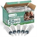 60 mL Syringes Without Needle: 50-Pack Sterile Catheter Tip Feeding Syringe