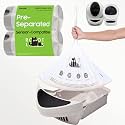 60 Pack Automatic Litter Box Bags Fit for Litter Box Robot 5/4/3, Heavy Duty Drawstring Waste Bags, Sensor-Compatible, Tear Resistant, White, 25.2" x 15.7"