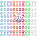 60 Pack Contact Lens Cases Bulk, Transparent Cute Contact Lens Case for Home & Travel, 6 Color (60)