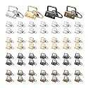 60 Pcs 1 Inch Key Fob Hardware Set, 4 Colors Wristlet Clasp with Split Key Rings, DIY Keychain Making Kit for Lanyard Wrist Strap Bag Crafts Supplies