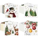 60 Pcs Christmas Napkins, Guest Paper Napkins for Decoupage, 4 Style