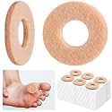 Threlaco 60 Pcs Felt Callus Cushions Round Corn Pads, Skin Color