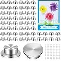 60 Pcs Nano Spinner for Craft Card Making, 5x7x2.5mm, Silver