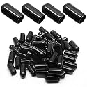 Bonsicoky Screw Thread Protectors, 6.5mm ID, Black, 120Pcs