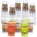 60 Pieces 16oz Christmas Poinsettia Cups,Holiday Party Drinkware Table Decorations Supplies,Plastic Disposable Cups for Merry Christmas Party Decorations