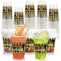 60 Pieces 16oz Construction Birthday Party Supplies, Disposable Plastic Cups for Boys Themed Decorations