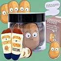 60 Positive Potato Gift Affirmation Jar with Potato Socks & KeyChain Emotional Support Potatoes Cards Gifts for Girls Women Teen Moms Teacher Funny Potato Birthday Gift Emoji Inspirational Xmas Gifts
