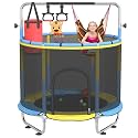 60” Trampoline for Kids,500lbs Capacity Indoor&Outdoor Toddler Trampoline