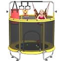 60” Trampoline for Kids,500lbs Capacity Indoor&Outdoor Toddler Trampoline