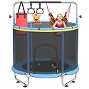 60” Trampoline for Kids,500lbs Capacity Indoor&Outdoor Toddler Trampoline