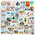 60+ Travel Countries Laptop Vinyl Self-Adhesive Sticker for Adults, Multicolor Stickers for Laptop, Journal, Guitar, Mobile - Waterproof Residue Free