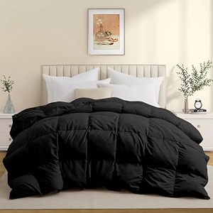600 gsm heavy winter comforter double bed size 9034x10034 - 600 gsm microfiber super soft fluffy for winter comforterrajaiduvetblanket double bed - black color