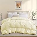 600 GSM Heavy Winter Comforter Double Bed Size (90"X100") - 600 GSM Microfiber Super Soft Fluffy for Winter Comforter/Rajai/Duvet/Blanket Double Bed - Ivory Color