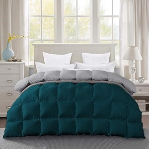 600 gsm heavy winter comforter king size 9034x10634 - 600 gsm microfiber super soft fluffy for winter comforterrajaiduvetblanket king size - tealsilver grey color