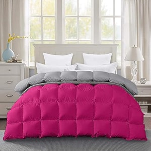600 gsm heavy winter comforter king size 9034x10634 - 600 gsm microfiber super soft fluffy for winter comforterrajaiduvetblanket king size - hot pinksilver grey color