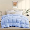 600 GSM Heavy Winter Comforter King Size (90"X106") - 600 GSM Microfiber Super Soft Fluffy for Winter Comforter/Rajai/Duvet/Blanket King Size - Sky Blue Color