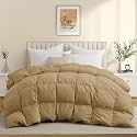 600 GSM Heavy Winter Comforter King Size (90"X106") - 600 GSM Microfiber Super Soft Fluffy for Winter Comforter/Rajai/Duvet/Blanket King Size - Beige Color