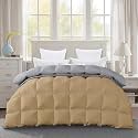 600 GSM Heavy Winter Comforter King Size (90"X106") - 600 GSM Microfiber Super Soft Fluffy for Winter Comforter/Rajai/Duvet/Blanket King Size - Beige/Silver Grey Color