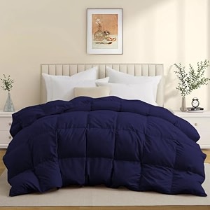 600 gsm heavy winter comforter single size 6034x9034 - 600 gsm microfiber super soft fluffy for winter comforterrajaiduvetblanket single size - navy blue color