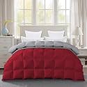 600 GSM Heavy Winter Comforter Single Size (60"X90") - 600 GSM Microfiber Super Soft Fluffy for Winter Comforter/Rajai/Duvet/Blanket Single Size - Burgundy/Silver Grey Color