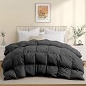 600 GSM Heavy Winter Comforter Single Size (60"X90") - 600 GSM Microfiber Super Soft Fluffy for Winter Comforter/Rajai/Duvet/Blanket Single Size - Dark Grey Color