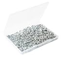 600 Pcs 3/8" Galvanized Hog Rings Professional Upholstery Hog Rings Installation Assortment Kit for Auto Upholstery and Fencing,Bagging,DIYCraft,Furniture,Pet Cages,Ropes