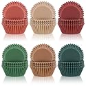 600 Pcs Fall Cupcake Liners, Autumn Paper Baking Cups, 6 Colors