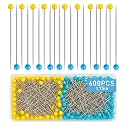 600 PCS Glass Head Sewing Pins, 1.75 Inch Straight Quilting Pins