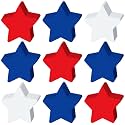 600 Pcs Star Cutouts Paper for Bulletin Board, 2" Red White Blue Die Cuts