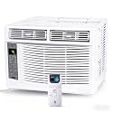 6000 BTU Window Air Conditioner for Bedroom/Living Room, Cools Up to 250 Sq. Ft., Energy-Efficient Window AC with 30% Faster Cooling, Adjustable Window Kit, Intuitive Mechanical Controls