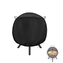 600D Fire Pit Cover Round Waterproof for 35in Globe Fire Ball
