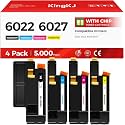 6022 6027 Toner Cartridge Set 4-Pack High-Yield Replacement for 106R02759 106R02756 106R02757 106R02758 Compatible for Xerox Phaser 6020 6022 WorkCentre 6025 6027 Printer Ink Black Cyan Magenta Yellow