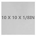 6061 T651 Aluminum Sheet Metal 10 x 10 x 1/8(0.125") Inch Flat Plain Aluminum Plate Covered with Protective Film, 3MM Heat Treatable Rectangle Aluminum Metal Plate for Crafting, Industrial