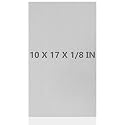 6061 T651 Aluminum Sheet Metal 10 x 17 x 1/8 (0.125”) Inch Plain Thin Aluminum Plate Covered with Protective Film, Heat Treatable Rectangle 3MM Aluminum Metal Plate for Welding, Industrial