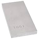 6061 T651 Aluminum Sheet Metal 6 x 12 x 1Inch (25.4MM) Heat Treatable Rectangle Flat Plain 1.0 Inch Thickened Aluminum Metal Plate Covered with Protective Film