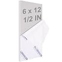 6061 T651 Aluminum Sheet Metal 6 x 12 x 1/2 (12.7MM) Inch Flat Plain Aluminum Plate Covered with Protective Film, Heat Treatable Rectangle 0.50" Thick Aluminum Metal Plate for Industrial, Crafting