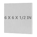 6061 T651 Aluminum Sheet Metal 6 x 6 x 1/2 (12.7MM) Inch Heat Treatable Rectangle 0.50" Thick Flat Plain Aluminum Metal Plate for Crafting, Industry, Covered with Protective Film