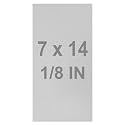 6061 T651 Aluminum Sheet Metal 7 x 14 x 1/8 (0.125”) Inch Flat Plain Aluminum Plate Covered with Protective Film, Heat Treatable Rectangle 3MM Aluminum Metal Plate for Industrial