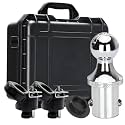 60618 Puck System Gooseneck Hitch Ball Kit, for 2013-2026 Dodge RAM 2500 3500, 2-5/16 Inch Gooseneck Ball for Truck Bed with 2 Gooseneck Safety Chain Anchors 38000 lbs GTW/ 9500 lbs VTW