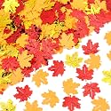 60g Fall Thanksgiving Confetti, Thanksgiving Table Decorations Scatters Fall Leaf Sequins, Foil Metallic Sequins Leaf Confetti for Autumn Party, Thanksgiving, Christmas, Glitter Party Supplies
