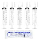 60ml Syringe for Liquid,20 Pack Large Plastic Syringes with Adapters and Cap,Individually Sealed Syringe for Feeding,Irrigation Water and Scientific Labs