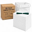 60pack Trash Compactor Bags with Holes, 2.6 Mil-18 Gal, for 15in Compactor