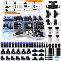 60Pcs 1/4" OD Push to Connect Fittings Kit,Quick Connect Pneumatic Fittings