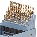 60Pcs(#1-60) Cobalt Number Size Drill Bit Set HSS Jobber Length