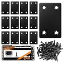 60PCS 2.36×1.5 Inch Flat Plate Straight Bracket, Flat Brace Bracket,Stainless Steel Metal Brace Bracket for Wood with 48PCS Screws