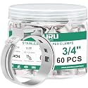 OURU 60PCS 3/4 Pex Crimp Rings, 304 Stainless Steel Pex Fittings