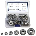 60PCS 6 Sizes Deep Groove Ball Bearings Assortment 608ZZ 693ZZ 695ZZ 626ZZ 627ZZ 6000ZZ Steel Ball Bearing Double Shielded Bearings Pre-Lubricated 3 5 6 7 8 10MM ID for 3D Printers