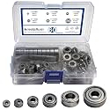 60PCS 6 Sizes Deep Groove Ball Bearings Assortment 693ZZ 623ZZ 624ZZ 685ZZ 687ZZ 627ZZ Steel Ball Bearing Miniature Bearings Double Shielded Bearings Pre-Lubricated for 3D Printers