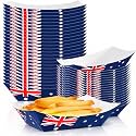 60Pcs Australia Flag Party Supplies Paper Food Trays Bulk